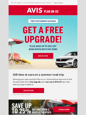 Avis Car Rental - SPECIAL OFFER: Get a Double Deal on a summer rental