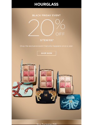 Hourglass Cosmetics - Once-A-Year Event: 20% Off Sitewide