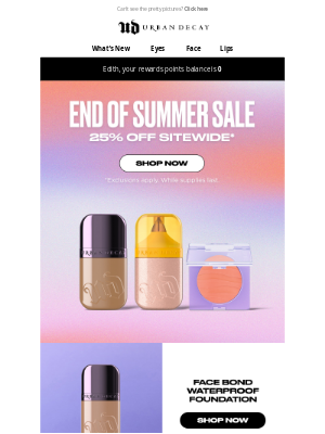 Urban Decay - Lock It In: Get Your Face Bond Faves at 25% Off!