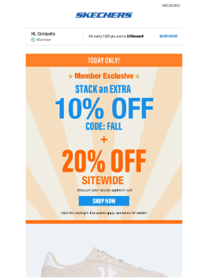 SKECHERS - TODAY ONLY: You've Unlocked Extra Savings!