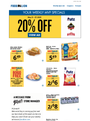 Food Lion - Your MVP Weekly Specials have arrived!