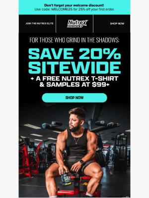 Nutrex Research - New shirts and 20% off everything?! 🥵LFG!