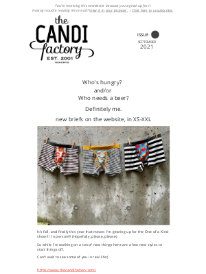 The Candi Factory - New man briefs? Yep!