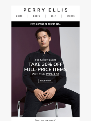 Perry Ellis - The Fall Kick Off Event is Here