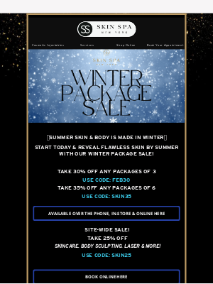 Skin Spa New York - WINTER PACKAGE SALE STARTS TODAY!❄️