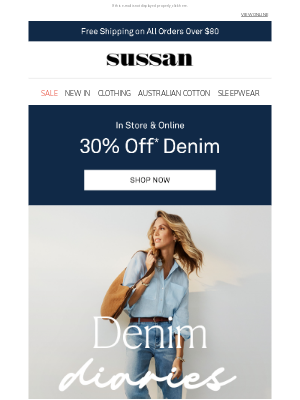 Sussan Corporation Pty Ltd - 30% Off Denim | Find Your Fit