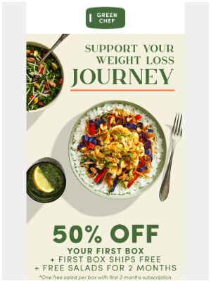 Green Chef - Healthy habits start with 50% off 🥗🥒🥦