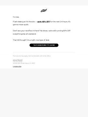 The GLD Shop - 24-Hour Flash Sale 🔥