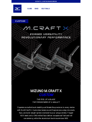Mizuno Running - Master Your Line with the M·Craft X Custom Putter