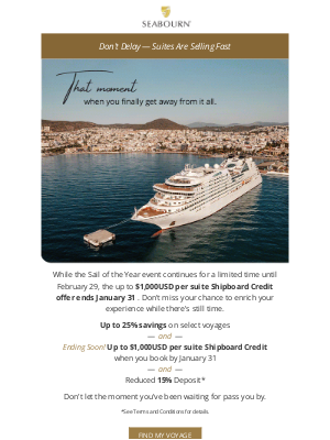 Cunard (United Kingdom) - Ending soon - Shipboard Credit with your ultra-luxury voyage booking