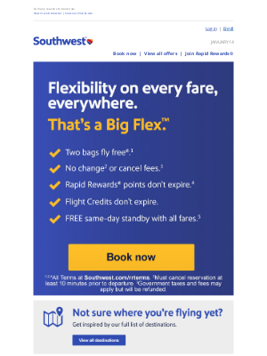 Southwest Airlines - Wanna get away, your way? We're flexible.