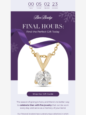 Ben Bridge Jeweler - Last Chance for Curated Luxury Gifts by 12/25