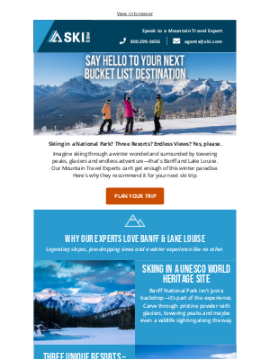 Ski - Guess Where: Powder, Peaks and a National Park