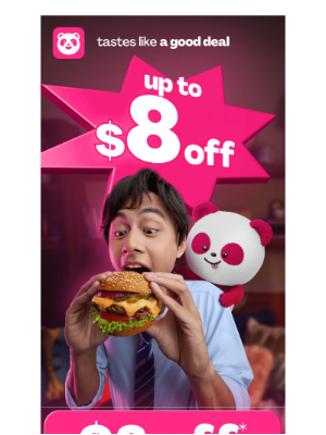 Foodpanda (Singapore) - Today's lobang? Up to $8 off food & groceries.
