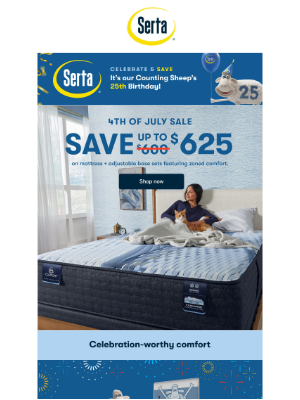 Serta - Big Savings, Big Celebration—July 4th is Here!