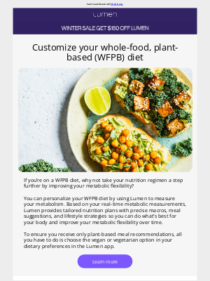 Lumen - How to boost your metabolism while on a whole-food, plant-based diet