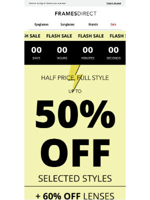 FramesDirect - 24 Hours. Big Savings. Are You In?
