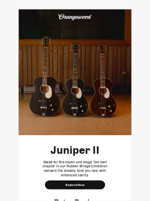 Orangewood Guitars - Meet Juniper II Rubber Bridge