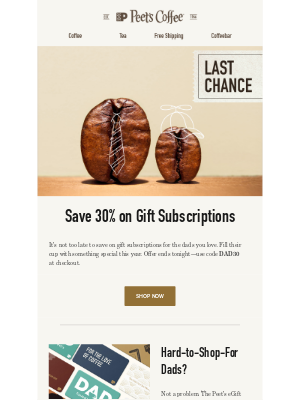 Peet's Coffee - Who took 30% off these subscriptions?!