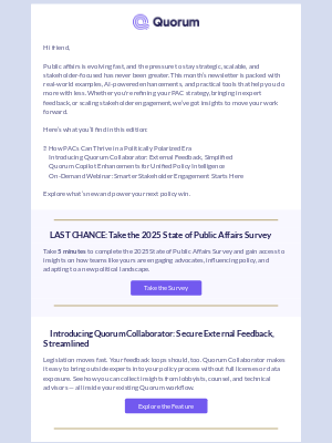 Quorum - Smarter Strategy Starts Here: See What’s Powering Policy Wins