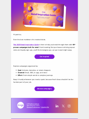 Braze - 40+ retail campaigns to jumpstart your next big idea