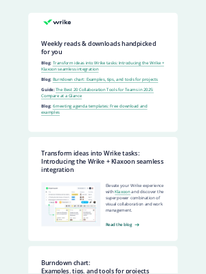 Wrike - Here are your weekly downloads from Wrike!