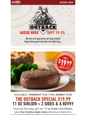 Outback Steakhouse - You don’t wanna miss today’s BIG reveal, mate!