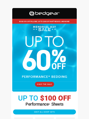 Bedgear Performance - Don’t Miss 60% OFF Performance® Bedding ‼️