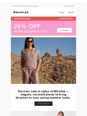 Whistles (United Kingdom) - Ends soon: Up to 25* off