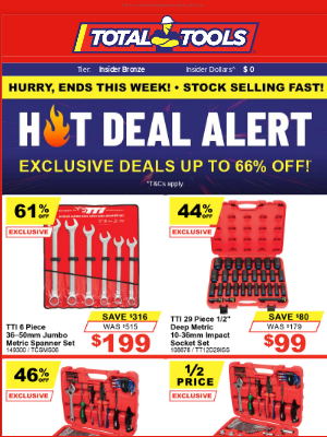 Total Tools (Australia) - Jean, Hot Deal Alert: Exclusive Tools Up to 66% OFF* – Only Total Tools!  Ends this Sunday🔥