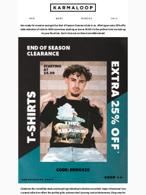 Karmaloop - Stock Up! Extra 25% Off Tees!