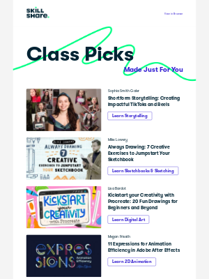 Skillshare - Delores's Recommended Classes