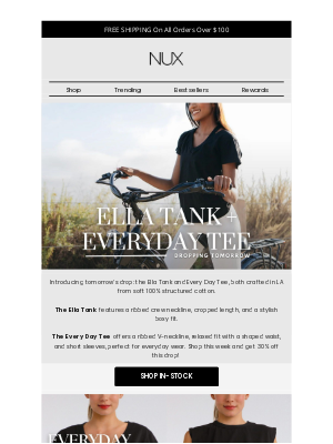 NUX - Get Ready for the Ella Tank & Every Day Tee!