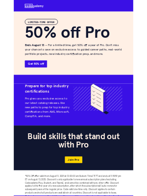 Codecademy - Save 50% for a limited time
