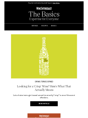 Wine Enthusiast Catalog - What Exactly is a 'Crisp' Wine?