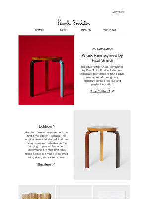 Paul Smith - Artek Reimagined by Paul Smith is back