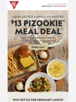 BJs Restaurants - Your entree has a +1… dessert.