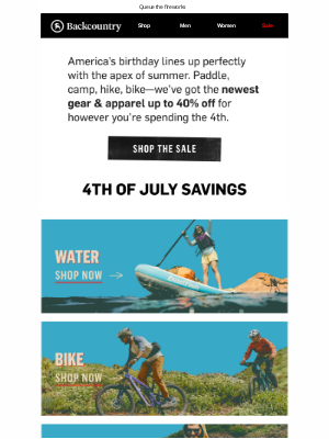 Backcountry - Up to 40% off | 4th of July Sale!