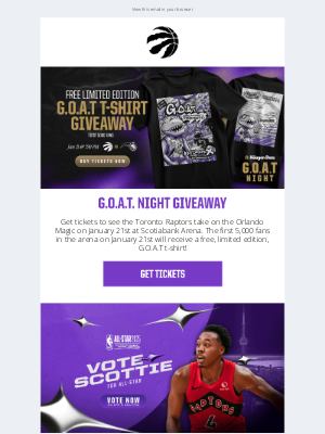 Toronto Raptors - G.O.A.T NIGHT is Coming!