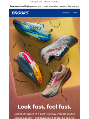 Brooks Running - Speed-inspiring style.