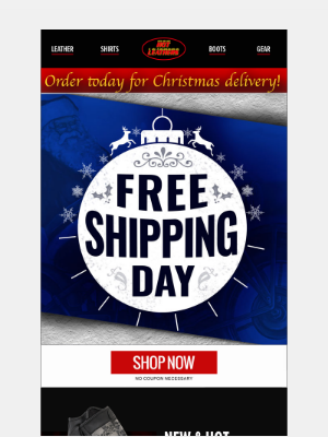 🎁 Free Shipping Day! 😎📦🎄