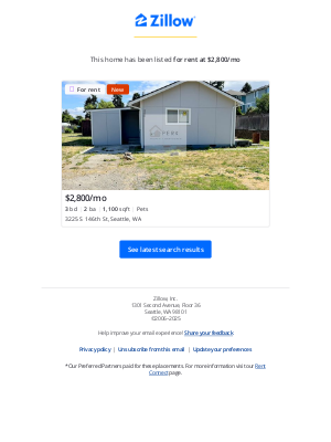 Zillow - New Rental Listing: 3225 S 146th St, Seattle, WA 98168 matches your 'Seatac WA' Saved Search.
