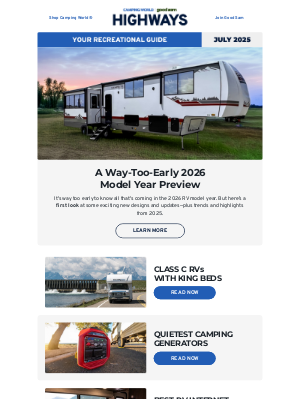 Camping World - Way-Too-Early 2026 RV PREVIEW | July Highways