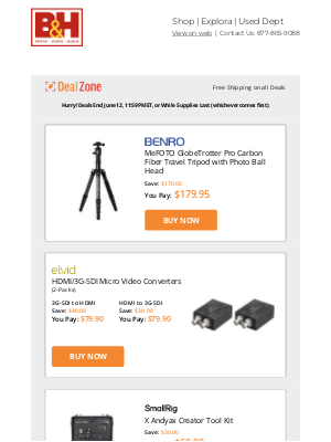B&H Photo Video - Today's Deals: 💰$170 OFF! Benro MeFOTO GlobeTrotter Pro CF Tripod w/ Photo Ball Head & More!