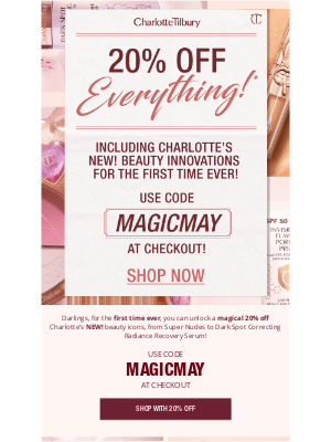 Charlotte Tilbury Beauty - 20% OFF EVERYTHING! From NEW! Icons To Best Sellers! ✨