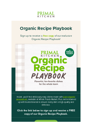 Primal Kitchen - 🚨 FREE Organic Recipe E-book