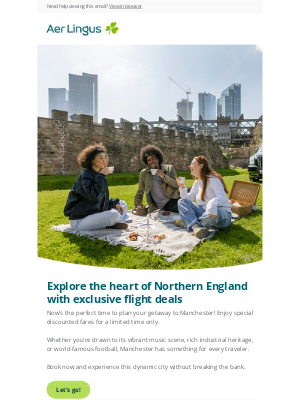 Aer Lingus - Fly to Manchester with Special Limited-Time Fares!