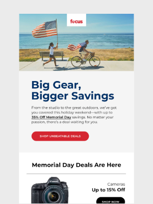 Focus Camera - Don’t miss up to 35% Off Memorial Day deals 🇺🇸
