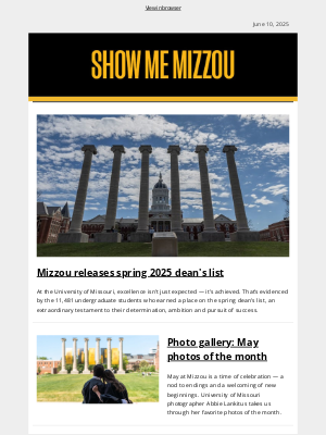 Missouri University - Spring 2025 dean’s list; mule spotting 101; and more