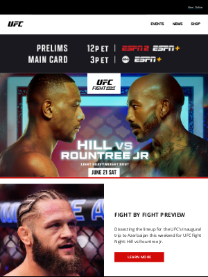Ultimate Fighting Championship - Baku Awaits: Early Start Time for Hill vs Rountree Jr. ⏰